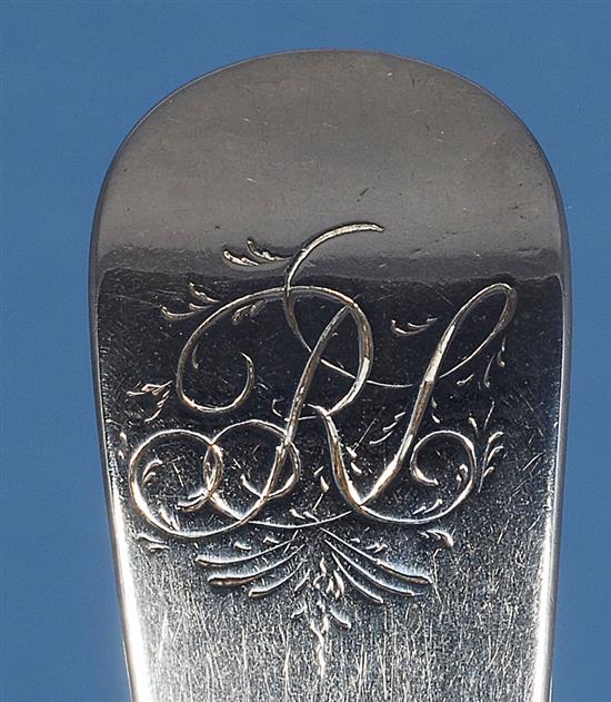 A George III silver basting spoon, Length approx 12”/303mm Weight 3.6oz/101grms